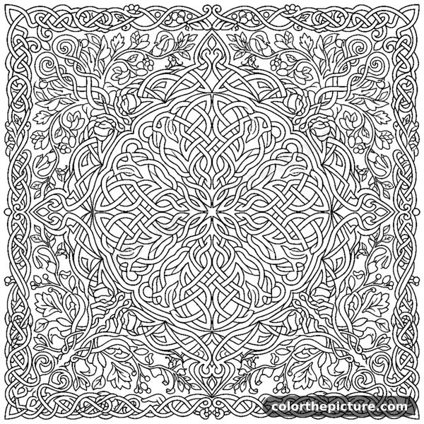 Desenho para colorir: Mandala de Nó Celta Infinito
