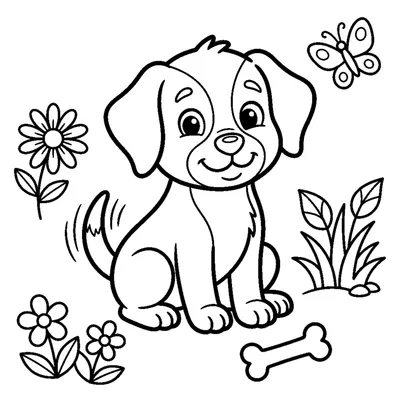 Kuyruk Sallayan Sevimli Köpek Yavrusu