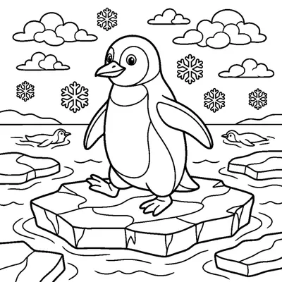 Buzda Yürüyen Penguen