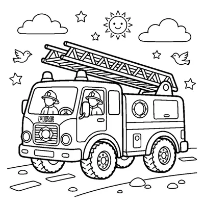 Camion dei Pompieri con Scala Alta