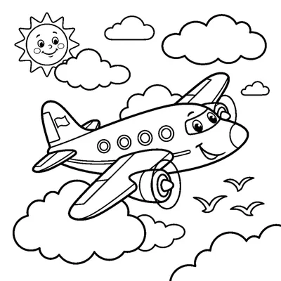 Aeroplano che Vola sopra le Nuvole