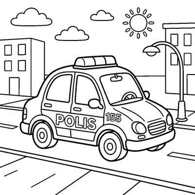 Voiture de Police dans la Rue