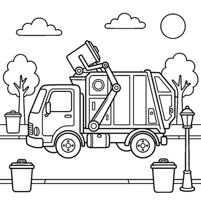 Camion della Spazzatura con Braccio Sollevatore