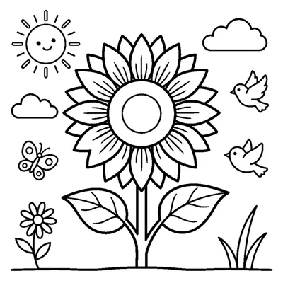 Girasol Grande con Hojas
