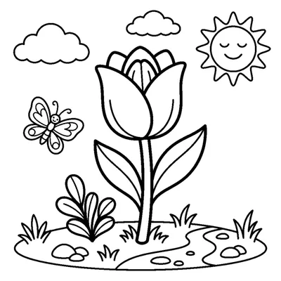 Tulipán en el Jardín