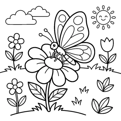Mariposa Posada en una Flor