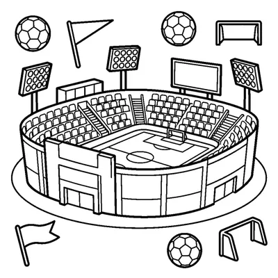 Silueta de un estadio con gradas vacías