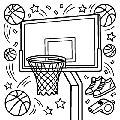 Cesto de Basquete com Tabela e Rede