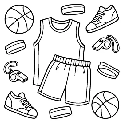 Katlanmış Basketbol Forması ve Şortu