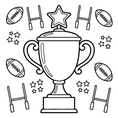 Troféu de rúgbi brilhante