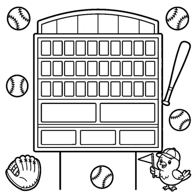 A scoreboard shape with blank empty number boxes