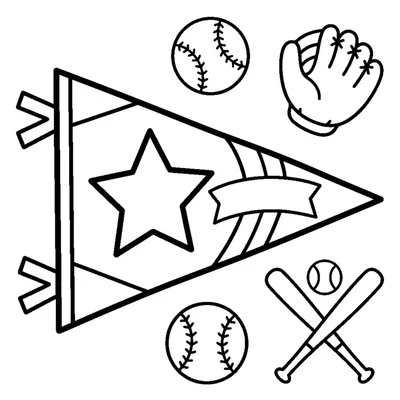 A championship pennant flag shape with a star, no text