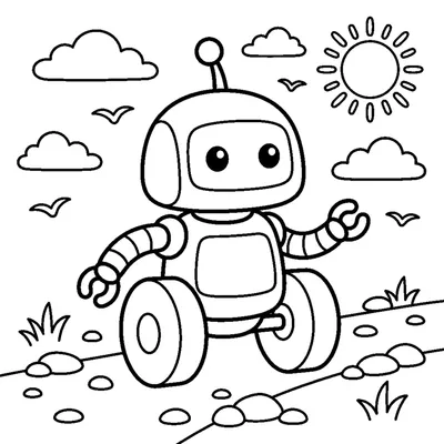 Petit Robot Roulant sur Deux Roues Rondes
