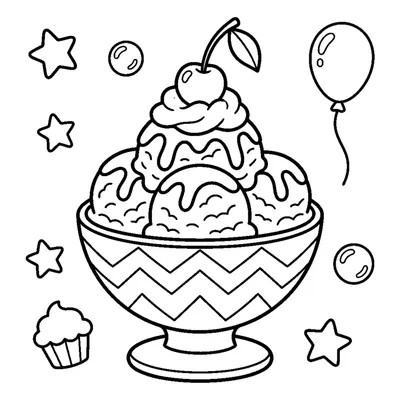 A big bowl of scoops of ice cream with a cherry on top