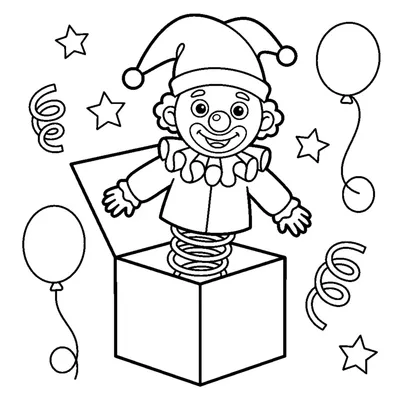 A jack-in-the-box popping up with a spring