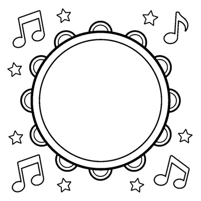 A round tambourine with little jingle disks around the rim