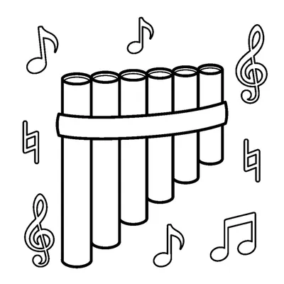 A set of panpipes made of tubes joined in a row