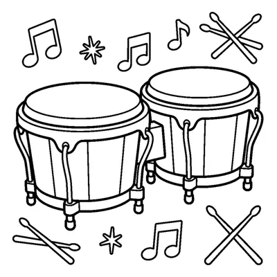 A pair of bongo drums joined side by side