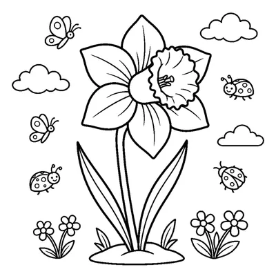 Narciso a Forma di Tromba su un Alto Stelo