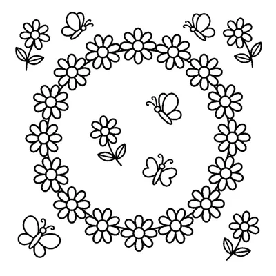 Guirlande de Marguerites Formant une Boucle