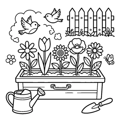 Fioriera con Fiori Semplici