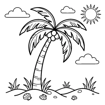 Alta Palmeira com Cocos