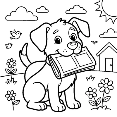 Cão a Levar um Jornal na Boca