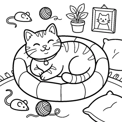 Gato Fofinho numa Caminha Redonda