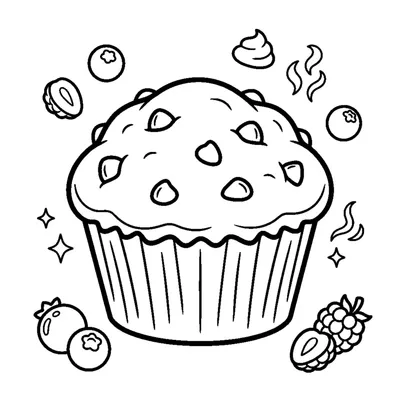 Muffin con Cupola Rotonda e Gocce di Cioccolato
