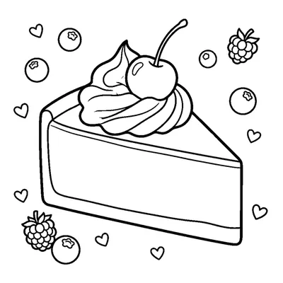 Fetta di Cheesecake con Crema e una Bacca