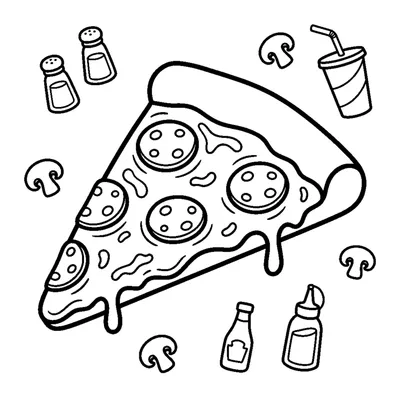 Sucuklu ve Erimiş Peynirli Büyük Pizza Dilimi