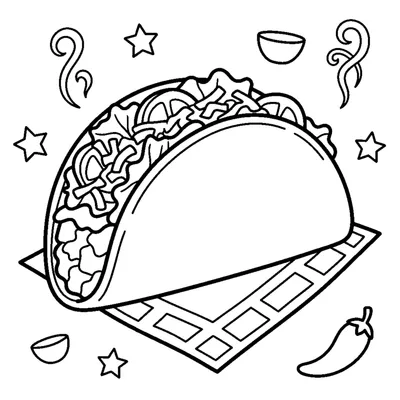 Taco Crocante com Alface, Queijo e Tomate