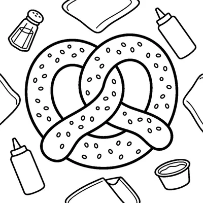 Bretzel Moelleux avec des Grains de Sel