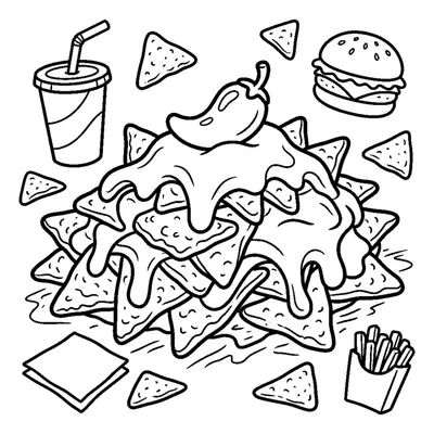 Nachos au Fromage Fondu avec un Piment