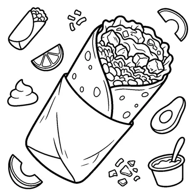 Gros Burrito Enveloppé de Papier