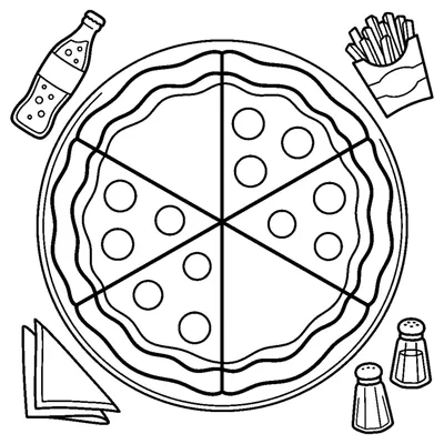 Pizza Ronde au Fromage Coupée en Parts