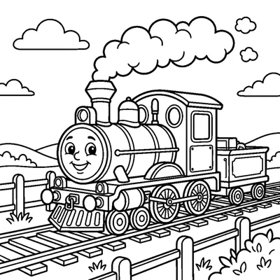 Locomotiva a Vapor a Soltar Fumo nos Carris