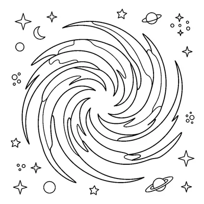 Galáxia Espiral em Forma de Cata-Vento com Estrelas Espalhadas