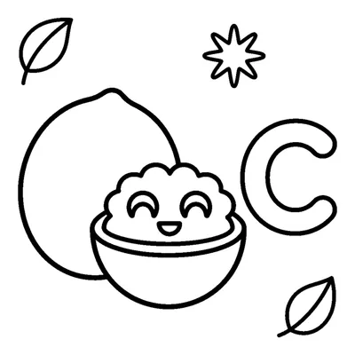 Letter C and a sweet Walnut