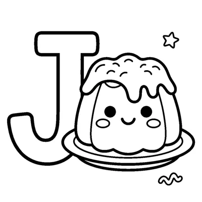Buchstabe J und ein wackeliger Wackelpudding
