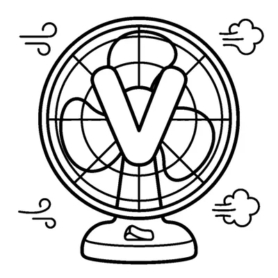 Letter V and a cool Fan