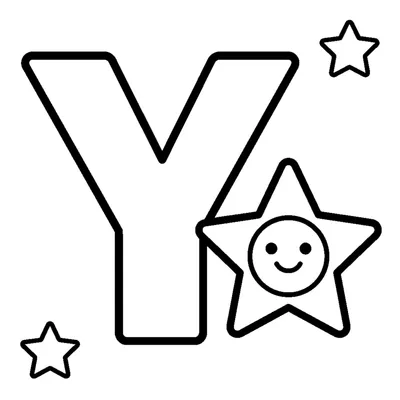 Letter Y and a twinkling Star