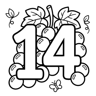 Number 14 and 14 sweet grapes