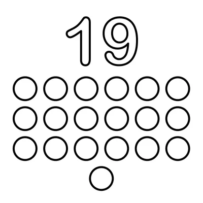 19 rakamı ve 19 tane minik nokta
