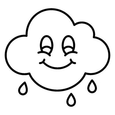 Nuvem fofinha e sorridente
