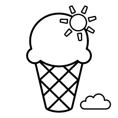 Un cornet de glace brillant sous le soleil d'été