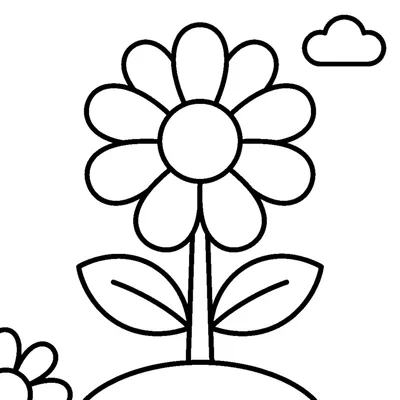 A big daisy blooming in a spring meadow