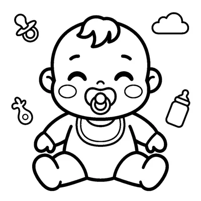Bebê Fofo e Bochechudo com Chupeta