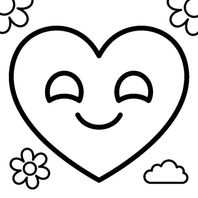 Cute Heart with a Smiley Face