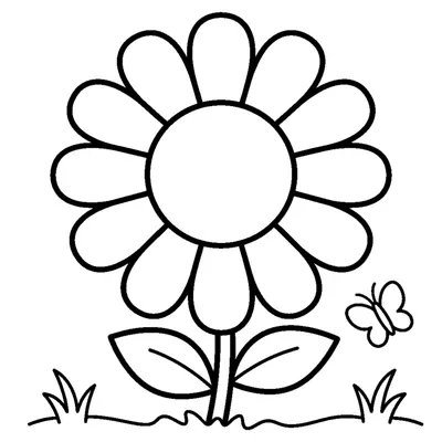 Giant Daisy with Thick Lines